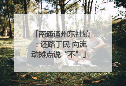 南通通州东社镇：还路于民 向流动摊点说“不”