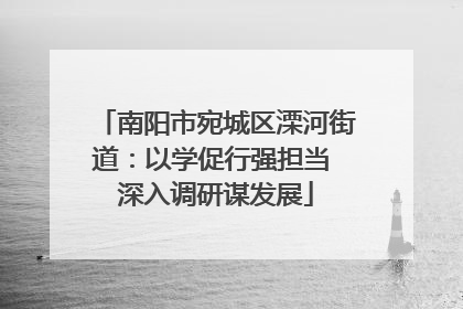 南阳市宛城区溧河街道：以学促行强担当 深入调研谋发展