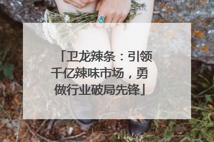 卫龙辣条：引领千亿辣味市场，勇做行业破局先锋
