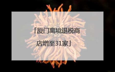 厦门离境退税商店增至31家