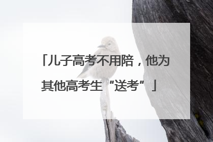 儿子高考不用陪，他为其他高考生“送考”