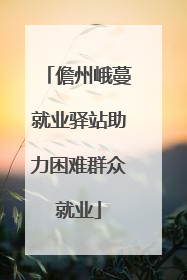 儋州峨蔓就业驿站助力困难群众就业