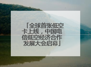 全球首张低空卡上线，中国电信低空经济合作发展大会启幕