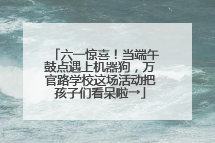 六一惊喜！当端午鼓点遇上机器狗，万官路学校这场活动把孩子们看呆啦→