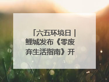 六五环境日｜鲤城发布《零废弃生活指南》开启露营新玩法