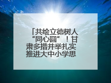 共绘立德树人“同心圆”！甘肃多措并举扎实推进大中小学思政课一体化→