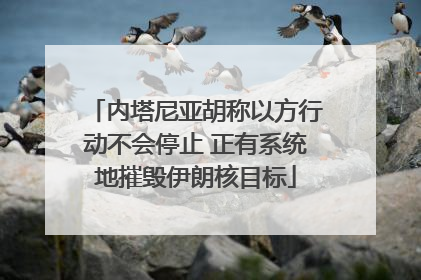内塔尼亚胡称以方行动不会停止 正有系统地摧毁伊朗核目标