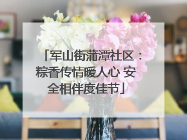 军山街蒲潭社区：粽香传情暖人心 安全相伴度佳节