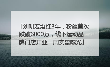 刘畊宏爆红3年，粉丝首次跌破6000万，线下运动品牌门店开业一周实景曝光
