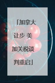 加拿大让步 美加关税谈判重启