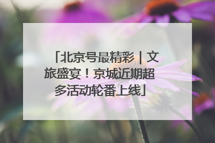 北京号最精彩｜文旅盛宴！京城近期超多活动轮番上线