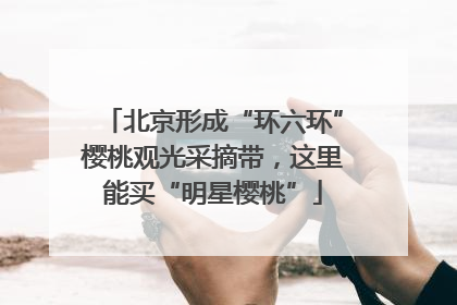 北京形成“环六环”樱桃观光采摘带，这里能买“明星樱桃”