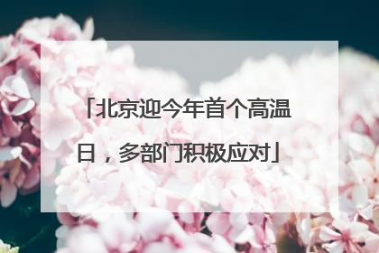 北京迎今年首个高温日，多部门积极应对