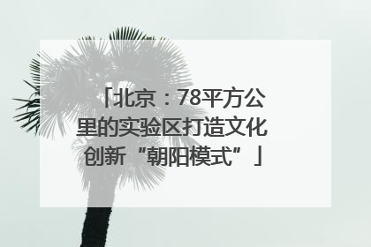 北京：78平方公里的实验区打造文化创新“朝阳模式”
