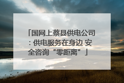 国网上蔡县供电公司：供电服务在身边 安全咨询“零距离”