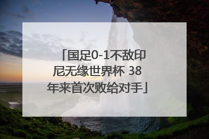 国足0-1不敌印尼无缘世界杯 38年来首次败给对手