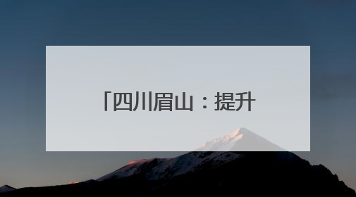 四川眉山：提升基层医疗服务能力 实现机构全覆盖转向服务全覆盖