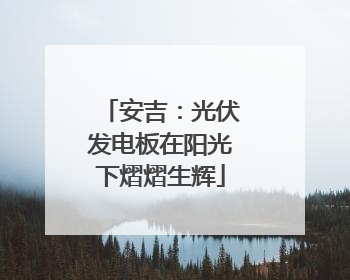 安吉：光伏发电板在阳光下熠熠生辉