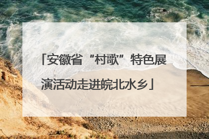 安徽省“村歌”特色展演活动走进皖北水乡