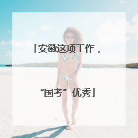 安徽这项工作，“国考”优秀