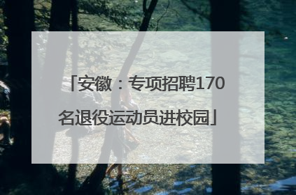 安徽：专项招聘170名退役运动员进校园