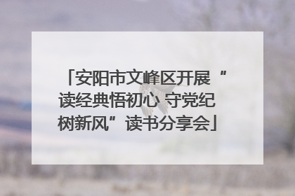 安阳市文峰区开展“读经典悟初心 守党纪树新风”读书分享会