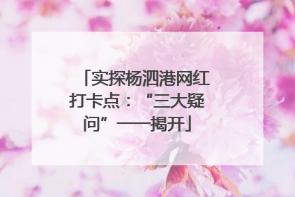 实探杨泗港网红打卡点：“三大疑问”一一揭开