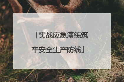 实战应急演练筑牢安全生产防线