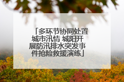 多环节协同处置城市汛情 城阳开展防汛排水突发事件抢险救援演练