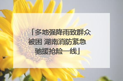 多地强降雨致群众被困 湖南消防紧急驰援抢险一线