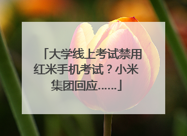 大学线上考试禁用红米手机考试？小米集团回应……