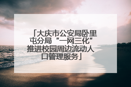 大庆市公安局卧里屯分局“一网三化”推进校园周边流动人口管理服务