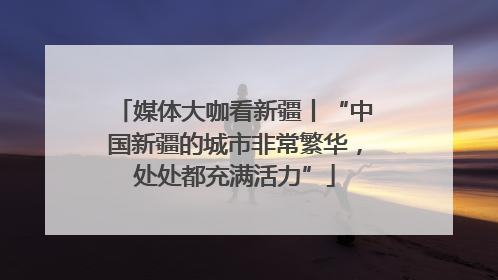 媒体大咖看新疆丨“中国新疆的城市非常繁华，处处都充满活力”