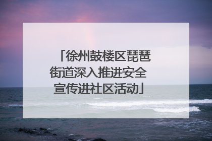 徐州鼓楼区琵琶街道深入推进安全宣传进社区活动