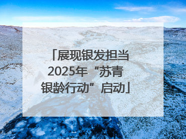展现银发担当 2025年“苏青银龄行动”启动