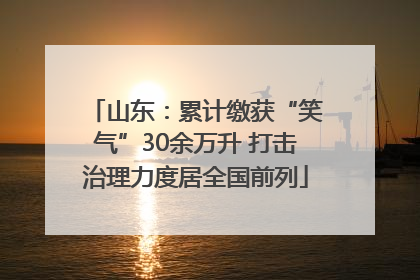 山东：累计缴获“笑气”30余万升 打击治理力度居全国前列