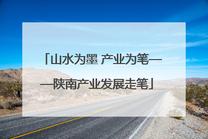 山水为墨 产业为笔——陕南产业发展走笔