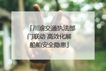 川渝交通执法部门联动 高效化解船舶安全隐患