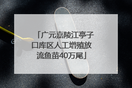 广元嘉陵江亭子口库区人工增殖放流鱼苗40万尾