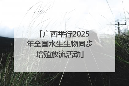 广西举行2025年全国水生生物同步增殖放流活动