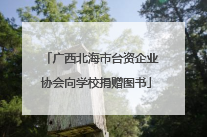广西北海市台资企业协会向学校捐赠图书