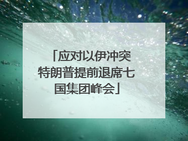 应对以伊冲突 特朗普提前退席七国集团峰会