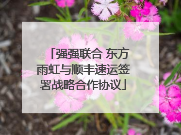 强强联合 东方雨虹与顺丰速运签署战略合作协议