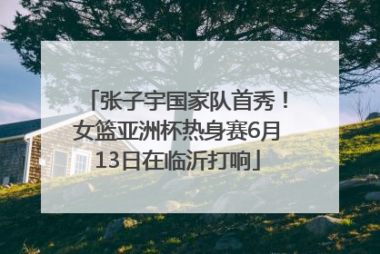 张子宇国家队首秀！女篮亚洲杯热身赛6月13日在临沂打响