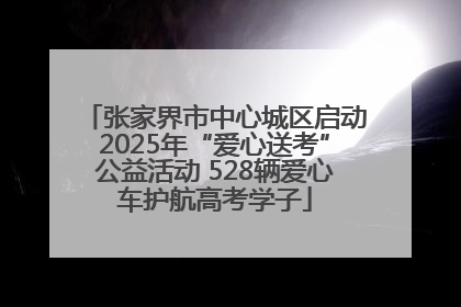 张家界市中心城区启动2025年“爱心送考”公益活动 528辆爱心车护航高考学子