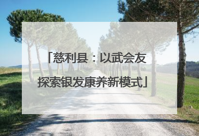 慈利县：以武会友 探索银发康养新模式