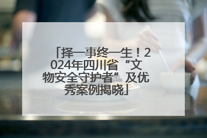 择一事终一生！2024年四川省“文物安全守护者”及优秀案例揭晓