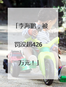 李海鹏，被罚没超426万元！