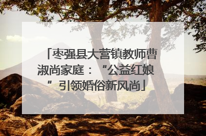 枣强县大营镇教师曹淑尚家庭：“公益红娘”引领婚俗新风尚