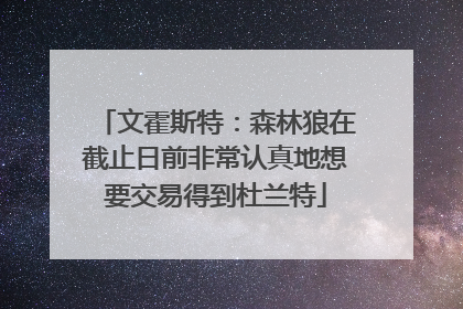 文霍斯特：森林狼在截止日前非常认真地想要交易得到杜兰特